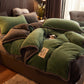 Solid Color Warm Flannel Bedding Set(4PCS)