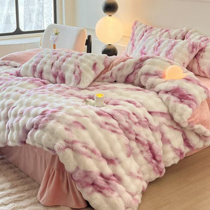 Luxurious Plush Fleece Winter Bedding Set(4PCS)