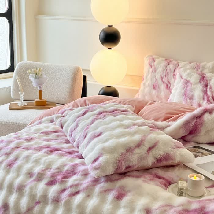 Luxurious Plush Fleece Winter Bedding Set(4PCS)