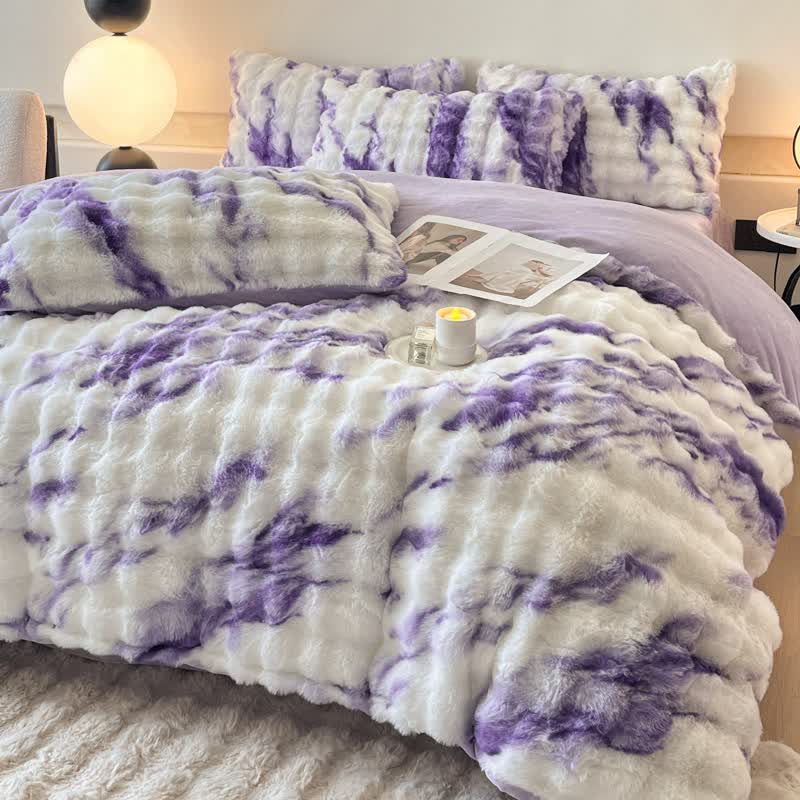 Luxurious Plush Fleece Winter Bedding Set(4PCS)