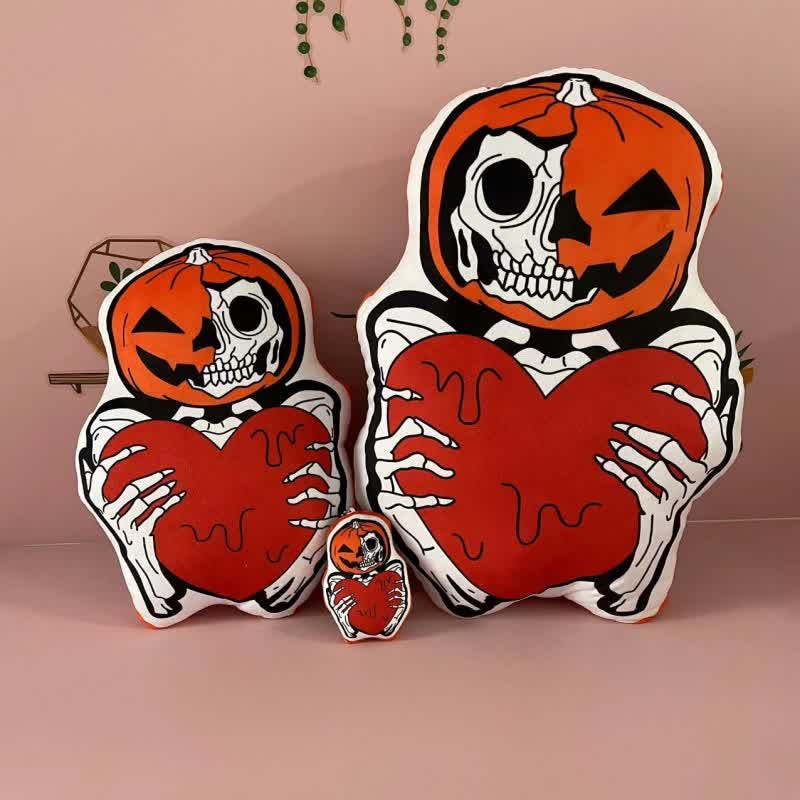 Halloween Pumpkin Monster Lumbar Pillow