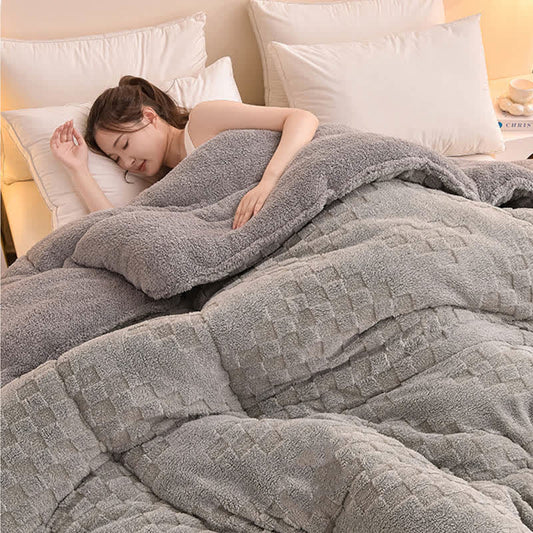 Winter Sherpa Warm Blanket with Quilt Core - image 0