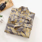 Tropical Leaf Cotton Gauze Breathable Bathrobe