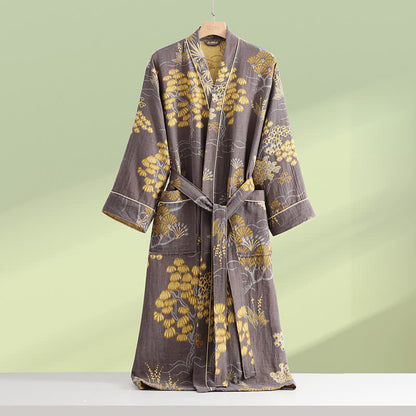 Kimono Cotton Gauze Breathable Bathrobe