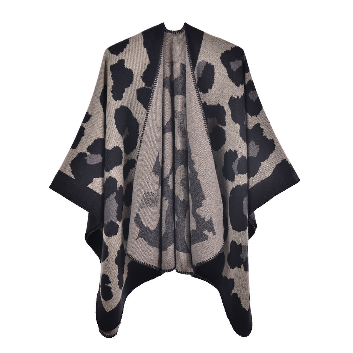 Modern Leopard Print Acrylic Shawl Cape