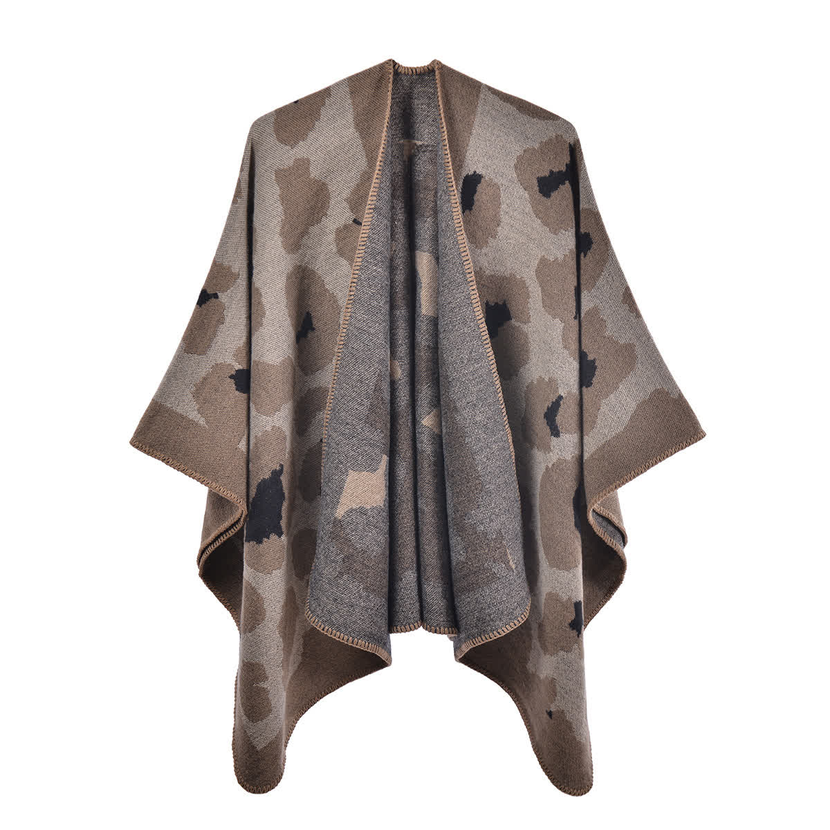 Modern Leopard Print Acrylic Shawl Cape