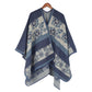 Jacquard Floral Acrylic Shawl Cape