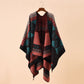 Retro Geometric Soft Shawl Cape