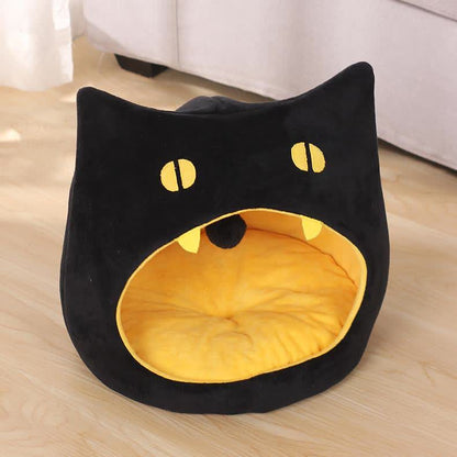 Halloween Black Cat Warm Pet Bed