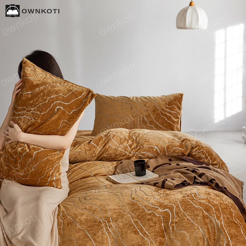 Luxurious Velvet Duvet Cover Bedding Set(4PCS)