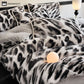 Leopard Soft Flannel Warm Bedding Set(4PCS)