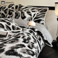 Leopard Soft Flannel Warm Bedding Set(4PCS)