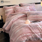 Pink Flannel Duvet Cover Bedding Set(4PCS)