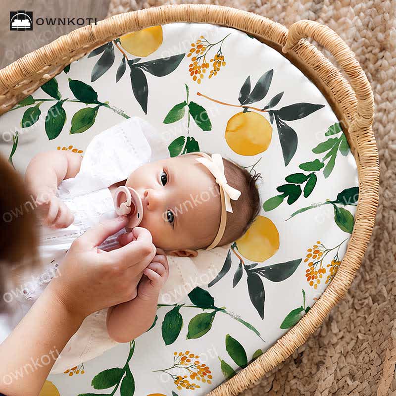 Rural Orange Soft Elastic Bassinet Sheet