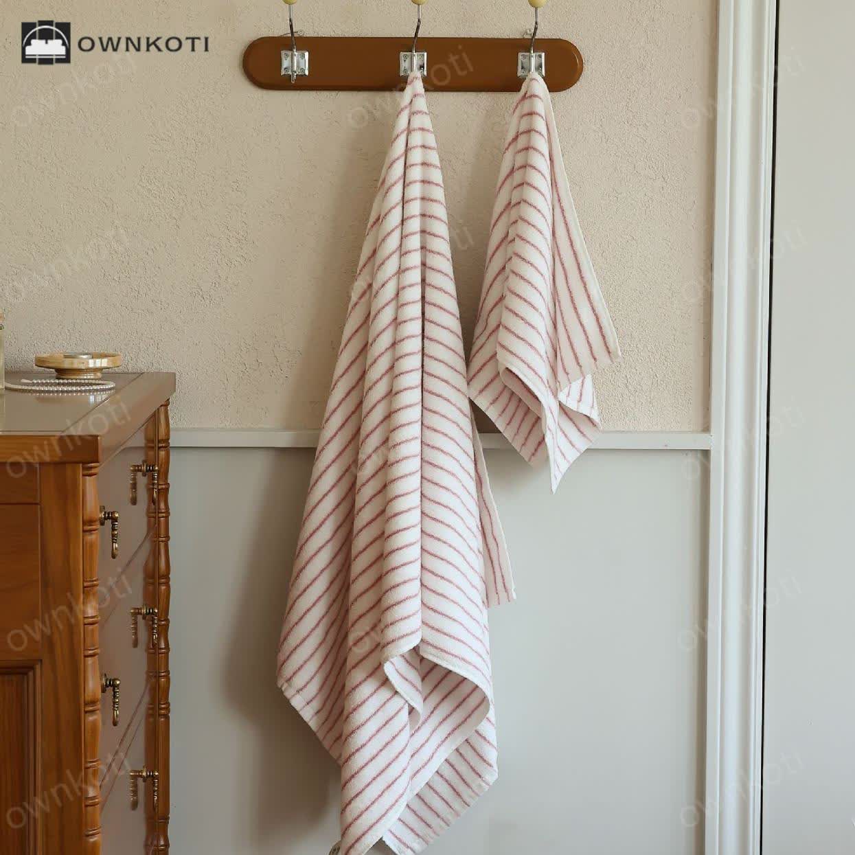 Combed Cotton Striped Water-absorbent Towel