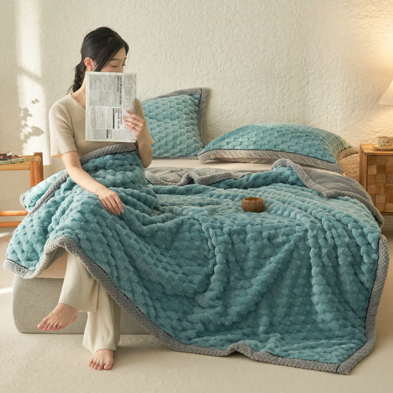 Simple Soft Fleece Duvet Cover Blanket