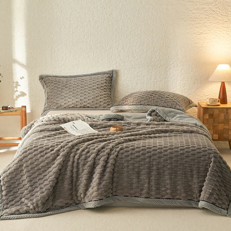 Simple Soft Fleece Duvet Cover Blanket