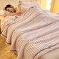 Striped Fleece Duvet Cover Throw Blanket