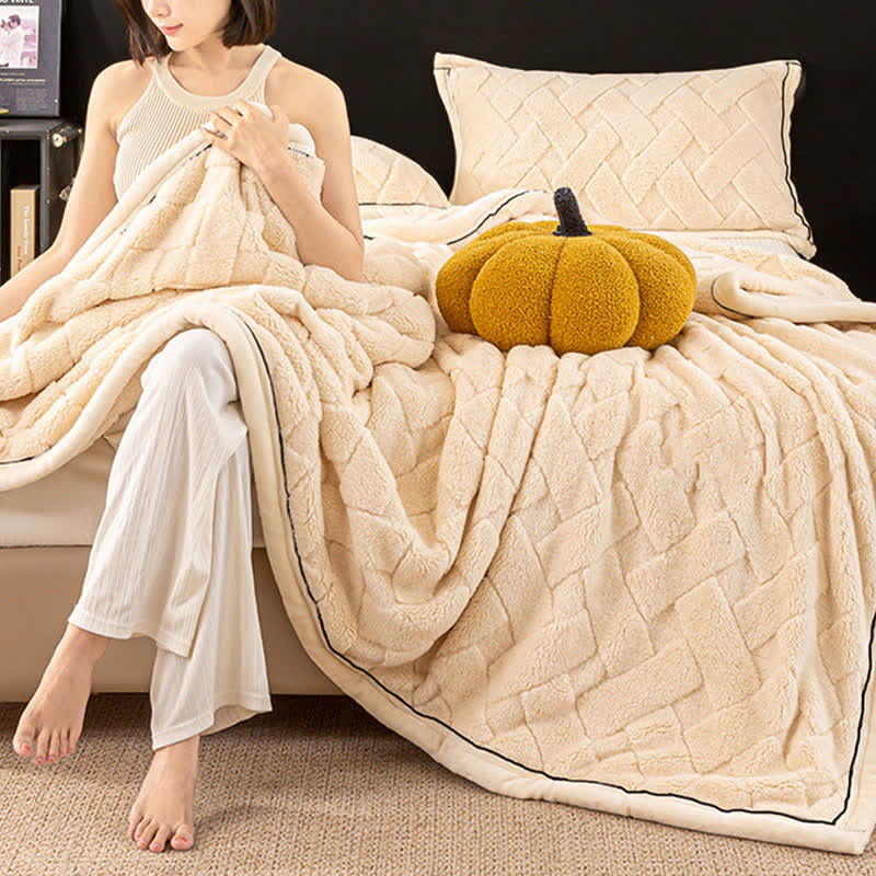 Soft Fleece Solid Color Throw Blanket