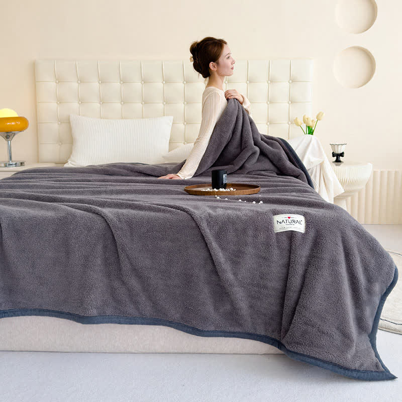 Double-sided Fleece Warm Throw Blanket