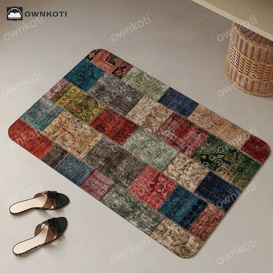 Vintage Moroccan Quick-dry Bath Mat