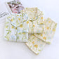 Rural Daisy Cotton Gauze Cardigan Pajama Set