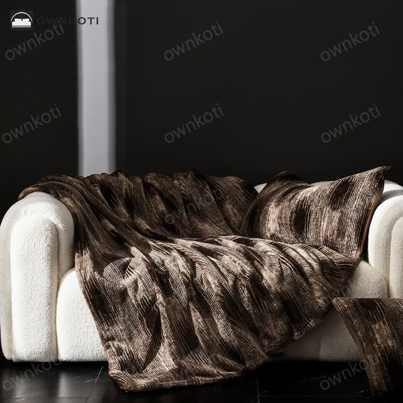 Soft Velvet Vintage Sofa Throw Blanket