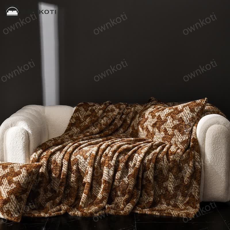 Velvet Windmill Sofa Throw Blanket