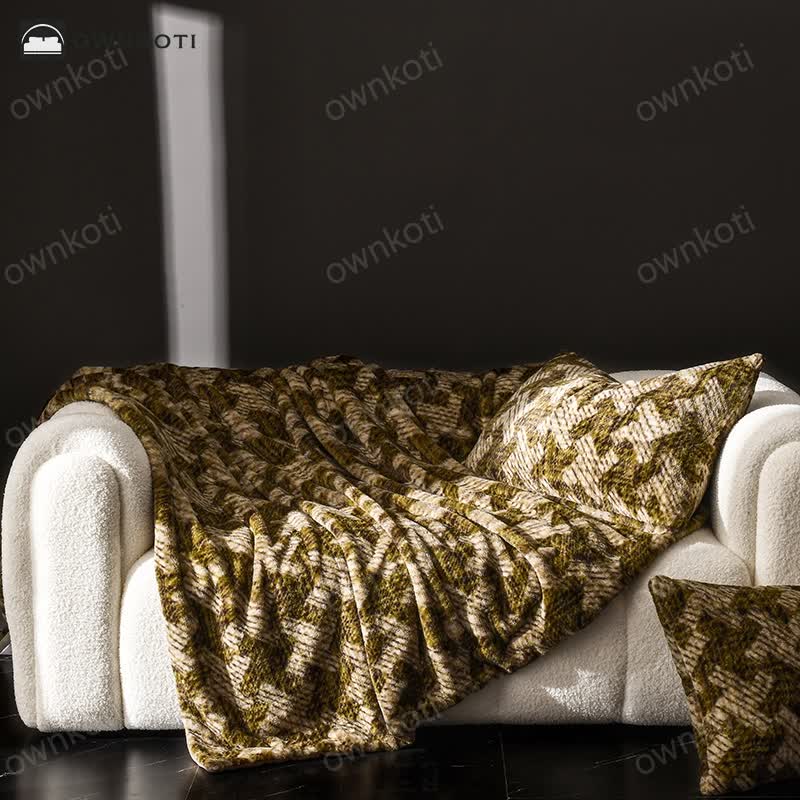 Velvet Windmill Sofa Throw Blanket