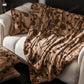 Velvet Rustic Floral Sofa Throw Blanket