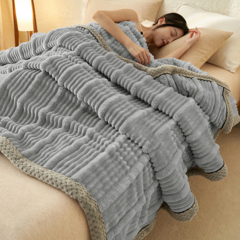 Solid Color Soft Fleece Warm Blanket