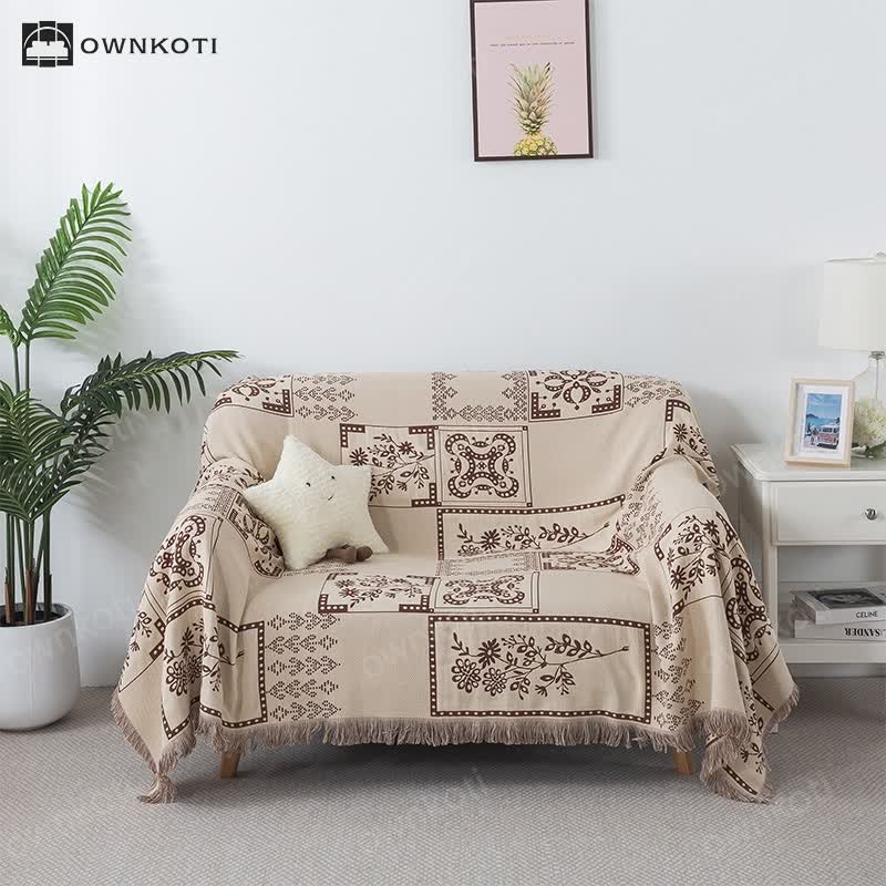 Four Layer Cotton Gauze Sofa Cover Blanket