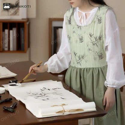 Pastoral Bamboo Waterproof Artist's Smock