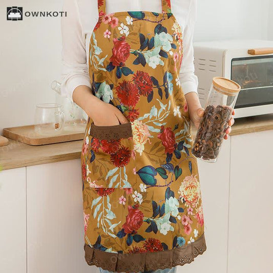 Pastoral Waterproof Gardening Kitchen Apron