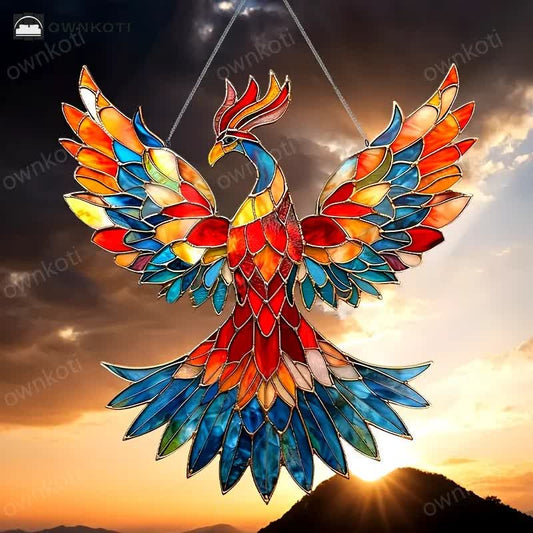 Acrylic Bright Firebird Window Hanging