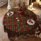 Chenille Christmas Plaid Theme Tablecloth