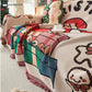 Christmas Cotton Linen Reversible Sofa Protector