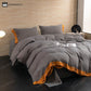 Cotton Gauze Solid Color Button Bedding Set (4PCS)