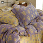 Jacquard Floral Button Cotton Gauze Bedding Set (4PCS)