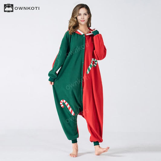 Funny Christmas One-piece Hooded Pajama