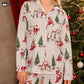 Christmas Festive Soft Lapel Pajama Set