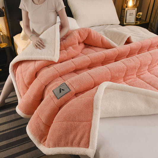 Double-sided Fleece Simple Throw Blanket - image 2