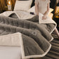Double-sided Fleece Simple Throw Blanket - Gray - Queen - image 16