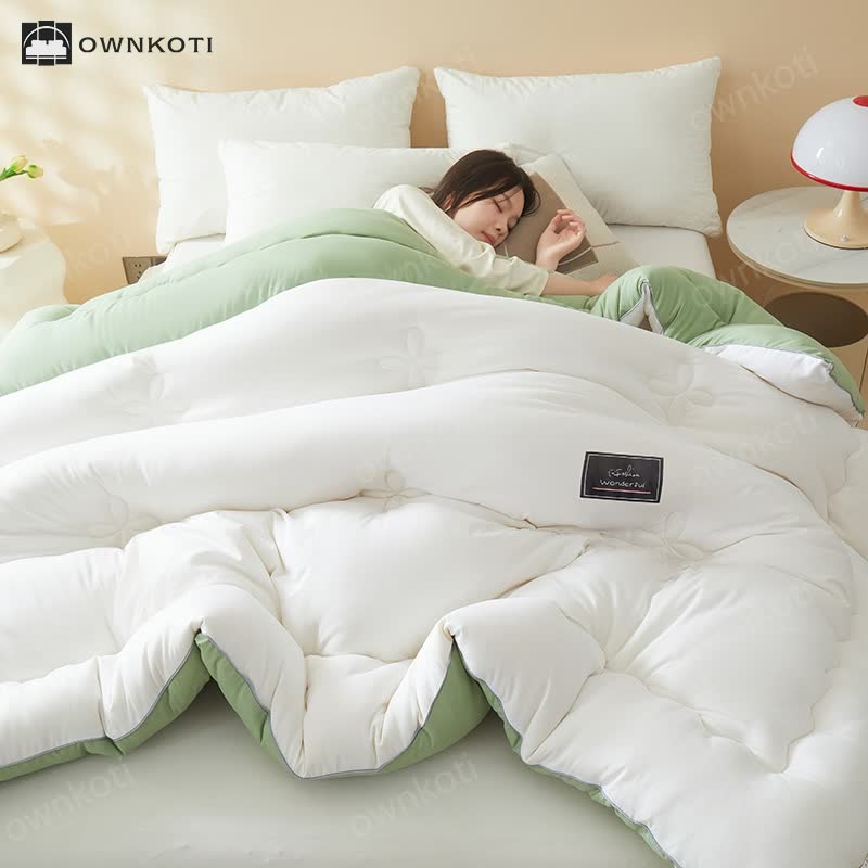 Solid Color Breathable Quilted Comforter