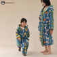 Pastoral Cotton Absorbent Hooded Bathrobe