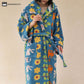 Pastoral Cotton Absorbent Hooded Bathrobe