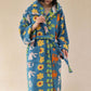 Pastoral Cotton Absorbent Hooded Bathrobe