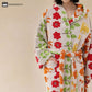 Pastoral Cotton Absorbent Hooded Bathrobe