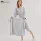 Pure Cotton Striped Hooded Cape Bathrobe