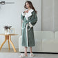 Jacquard Fleece Lapel Neck Bathrobe